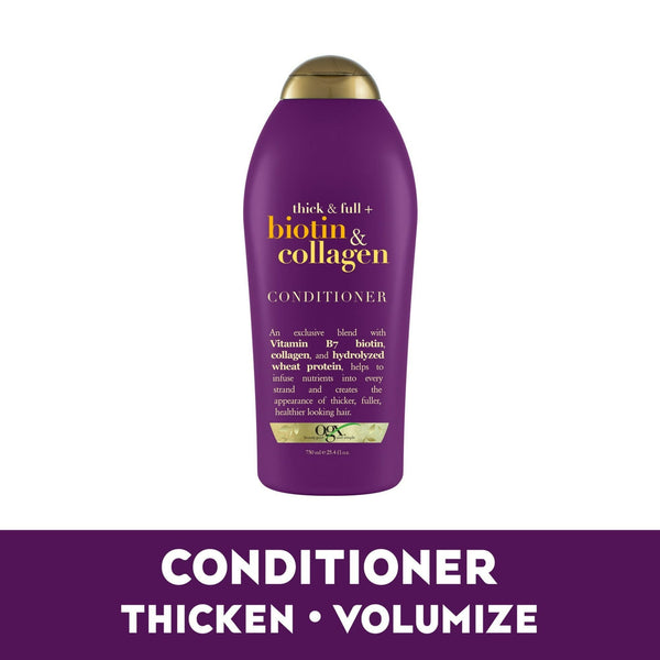 OGX Thick & Full + Biotin & Collagen Volumizing Daily Conditioner, 25.4 fl oz EasyOptionXY LLC