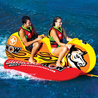 WOW Sports Bronco Boat 2 Person Towable Water Tube For Pool and Lake (14-1050) Jupiter Gear
