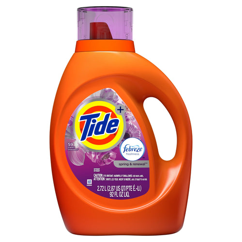 Tide plus Febreze Freshness Spring and Renewal Scent Liquid Laundry Detergent; 92 oz 59 loads EasyOptionXY LLC