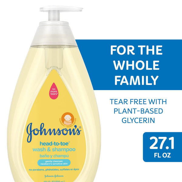 Johnson's Head-To-Toe Tear Free Baby Body Wash Soap and Shampoo, 27.1 oz EasyOptionXY LLC