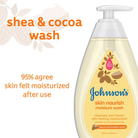 Johnson's Skin Nourish Moisture Tear Free Soap and Body Wash, Shea and Cocoa Butter Shower Gel, 20.3 oz EasyOptionXY LLC