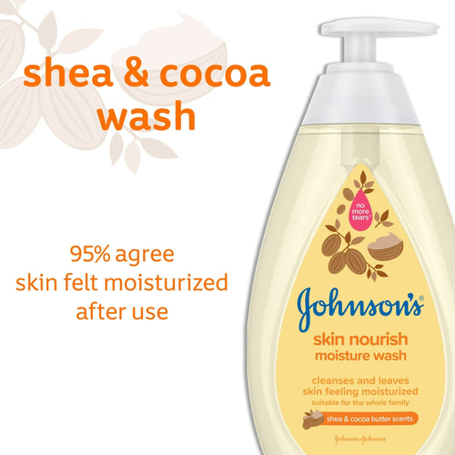 Johnson's Skin Nourish Moisture Tear Free Soap and Body Wash, Shea and Cocoa Butter Shower Gel, 20.3 oz EasyOptionXY LLC