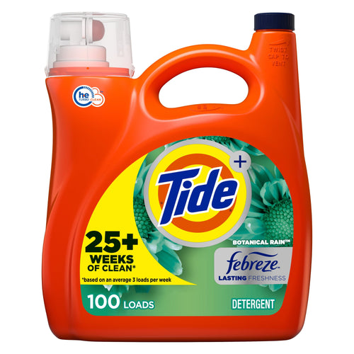 Tide Plus Febreze Freshness Liquid Laundry Detergent Botanical Rain; 154 fl oz 100 Loads EasyOptionXY LLC
