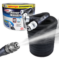 Pocket Hose Original Silver Bullet Water Hose by BulbHead Expandable Garden Hose That Grows with Lead-Free Aluminum Connectors Safe Drinking Water Hose (100 Feet) EasyOptionXY LLC