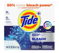 Tide Plus Bleach Powder Laundry Detergent; 144 oz 80 Loads EasyOptionXY LLC
