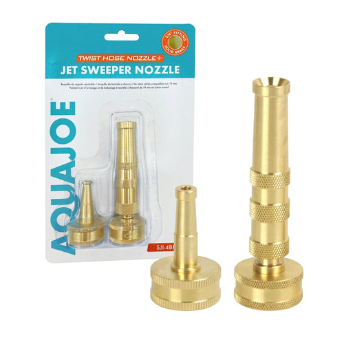 Aqua Joe 2-in-1 Twist Hose + Jet Sweeper Nozzle, 3/4" Fitting EasyOptionXY LLC
