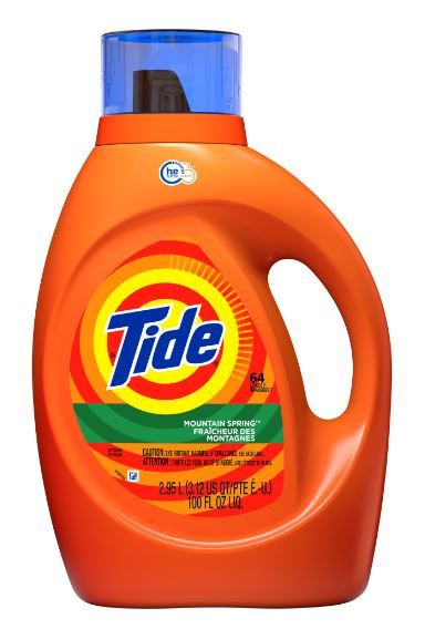 Tide Mountain Spring HE Liquid Laundry Detergent; 100 Fl Oz 64 Loads EasyOptionXY LLC