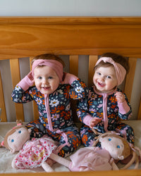 Navy wildflower bamboo zippy Keep the Littles Wild