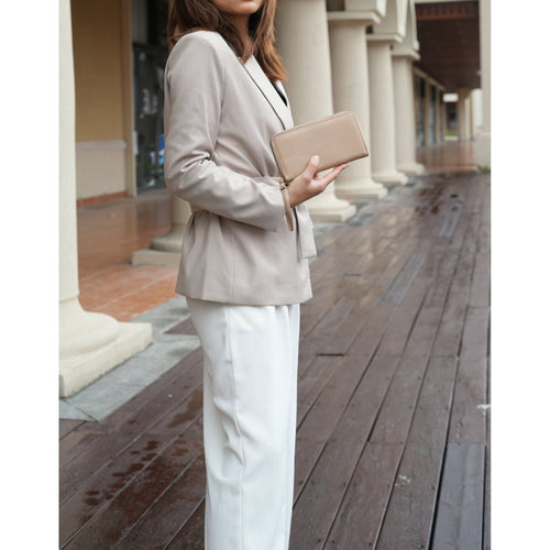 MKF Collection Jenna Shoulder Handbag by Mia k and Wallet- 2 pieces ( Color Apricot) EasyOptionXY LLC