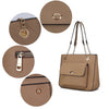 MKF Collection Jenna Shoulder Handbag by Mia k and Wallet- 2 pieces ( Color Apricot) EasyOptionXY LLC