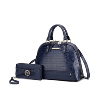 MKF Collection Nora Croco Satchel Handbag by Mia k. (Color Navy) EasyOptionXY LLC