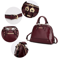 MKF Collection Nora Croco Satchel Handbag by Mia k. (Color Navy) EasyOptionXY LLC