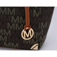 MKF Collection Lady 3Pcs Tote Bag, Pouch & Wallet Purse Set for Women's, Faux Leather Top ( Color Brown) EasyOptionXY LLC