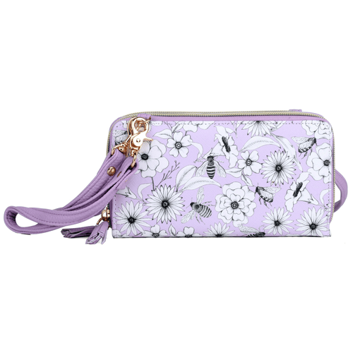 Julia Buxton Women's Bees & Flowers Ultimate Organizer, Lilac EasyOptionXY LLC