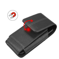6.5-inch Vertical Black PU Leather Universal Cell Phone Wallet Holster Pouch with Belt Clip and Card Slots EasyOptionXY LLC