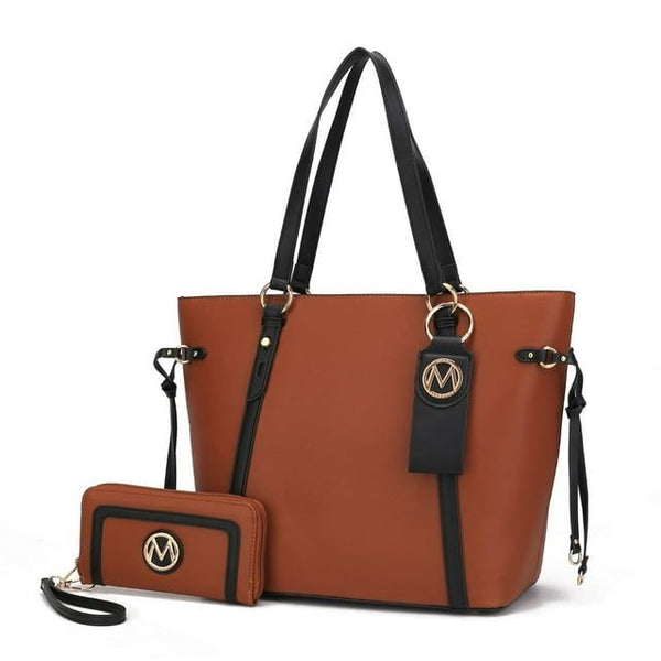 MKF Collection by Mia K. MKF-X670COG Koeia Tote Bag with Wallet Set, (Color Cognac) EasyOptionXY LLC