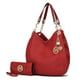 MKF Collection Ashley Hobo Shoulder Handbag by Mia K.(Color Red) EasyOptionXY LLC