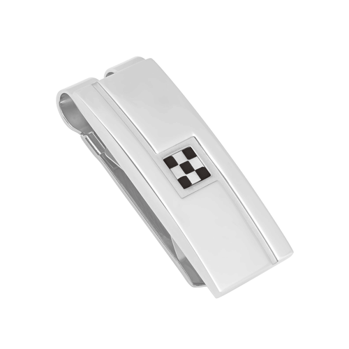 Men's Stainless Steel Check Money Clip EasyOptionXY LLC