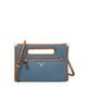 Michael Kors Women's Jane Large Cotton Canvas Clutch - Blue EasyOptionXY LLC
