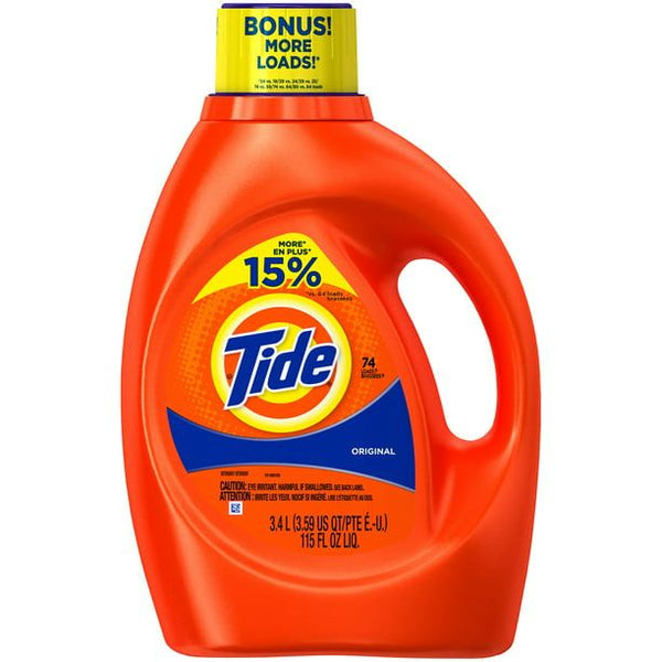 Tide Liquid Laundry Detergent Original; 74 Loads 115 fl oz EasyOptionXY LLC