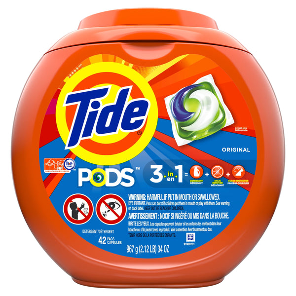 Tide Pods Liquid Laundry Detergent Pacs Original; 42 Count EasyOptionXY LLC