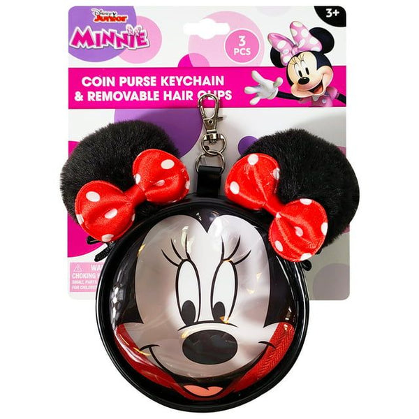 Minnie Mouse Coin Purse with Two Removeable Hair Clips, Multicolor EasyOptionXY LLC