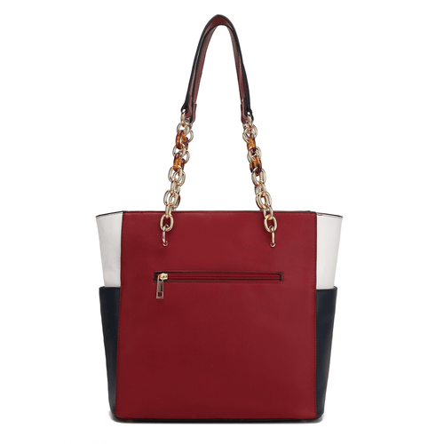 MKF Collection Rochelle Vegan Leather Women's Tote & Wristlet Set by Mia K. 2 Pieces-B. (Color Blue Denim) EasyOptionXY LLC