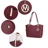 MKF Collection Allison Vegan Leather Women's 2 PCS Tote & Wallet by Mia K. - (Color Taupe) EasyOptionXY LLC