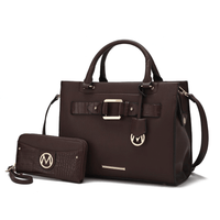 MKF Collection Virginia Vegan Leather Women's Tote Bag by Mia K with Wallet -2 pieces EasyOptionXY LLC