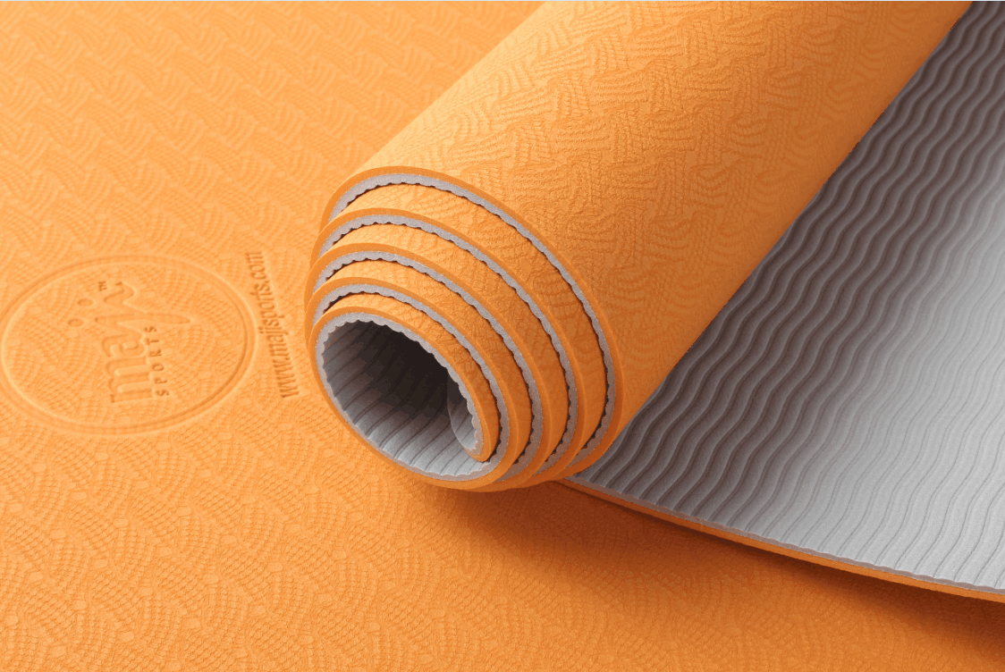 2-Tone TPE Premium Yoga Mat - Non-Slip, Eco-Friendly, Extra Cushioning for All Yoga Styles