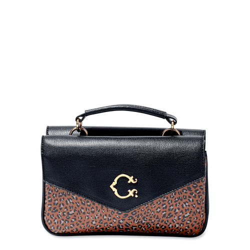 C. Wonder Women's Abigail Vegan Leather Double Flap Crossbody Bag Cheetah EasyOptionXY LLC