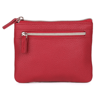 Dopp Women's Pik-Me-Up Large ID Coin Card Case Leather, Red EasyOptionXY LLC