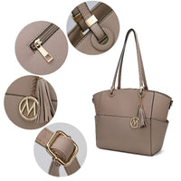 MKF Collection Prisha Vegan Leather Womens Tote Bag with Wallet by Mia K- 2 EasyOptionXY LLC