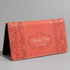 Amazing Grace Coral Faux Leather Checkbook Cover EasyOptionXY LLC
