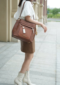 MKF Collection Shivani Vegan Leather Women's Hobo Handbag by Mia K with wallet ¨C 2 pieces (Color Light Blue) EasyOptionXY LLC