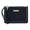 Steeltime Ladies Gold-Tone Studded Navy Spanish Lord's Prayer PU Leather Wristlet EasyOptionXY LLC