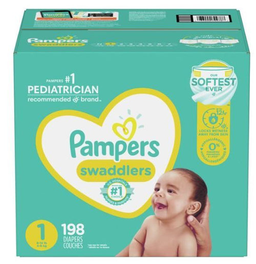 Pampers Swaddlers Diapers Size 1, 198 Count EasyOptionXY LLC