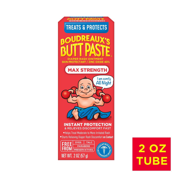 Boudreaux's Butt Paste Maximum Strength, Baby Diaper Rash Cream, Ointment, 2 oz EasyOptionXY LLC