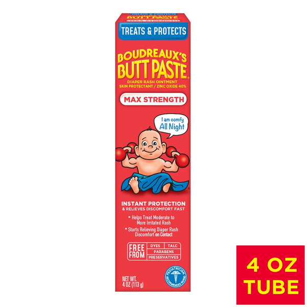 Boudreaux's Butt Paste Maximum Strength Diaper Rash Cream, Ointment for Baby, 4 oz Tube EasyOptionXY LLC