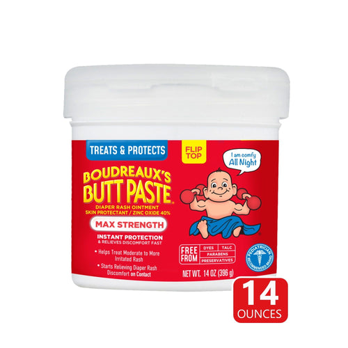 Boudreaux's Butt Paste Maximum Strength, Baby Diaper Rash Cream, Ointment, 14 oz Flip-Top EasyOptionXY LLC