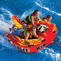 WOW Sports Wow Eagle 1-3 Person Hybrid Towable Water Tube For Pool and Lake Jupiter Gear
