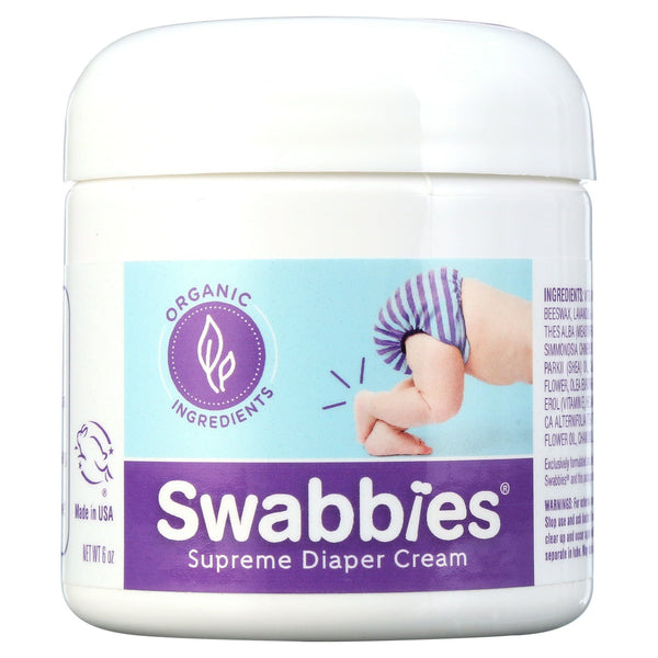 Swabbies Su preme Organic Natural Diaper Cream, 6 oz. Jar EasyOptionXY LLC