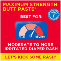 Boudreaux's Butt Paste Max Strength, Baby Diaper Rash Cream, Ointment, 2 oz Tube, 3 Pack EasyOptionXY LLC