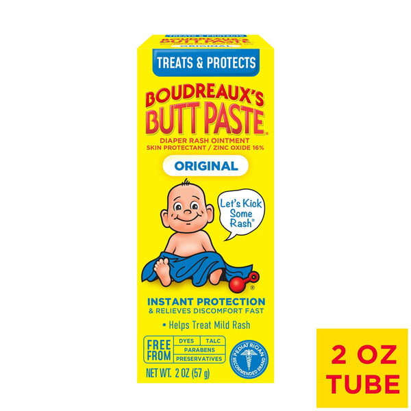 Boudreaux's Butt Paste Original Diaper Rash Cream, Ointment for Baby, 2 oz Tube EasyOptionXY LLC