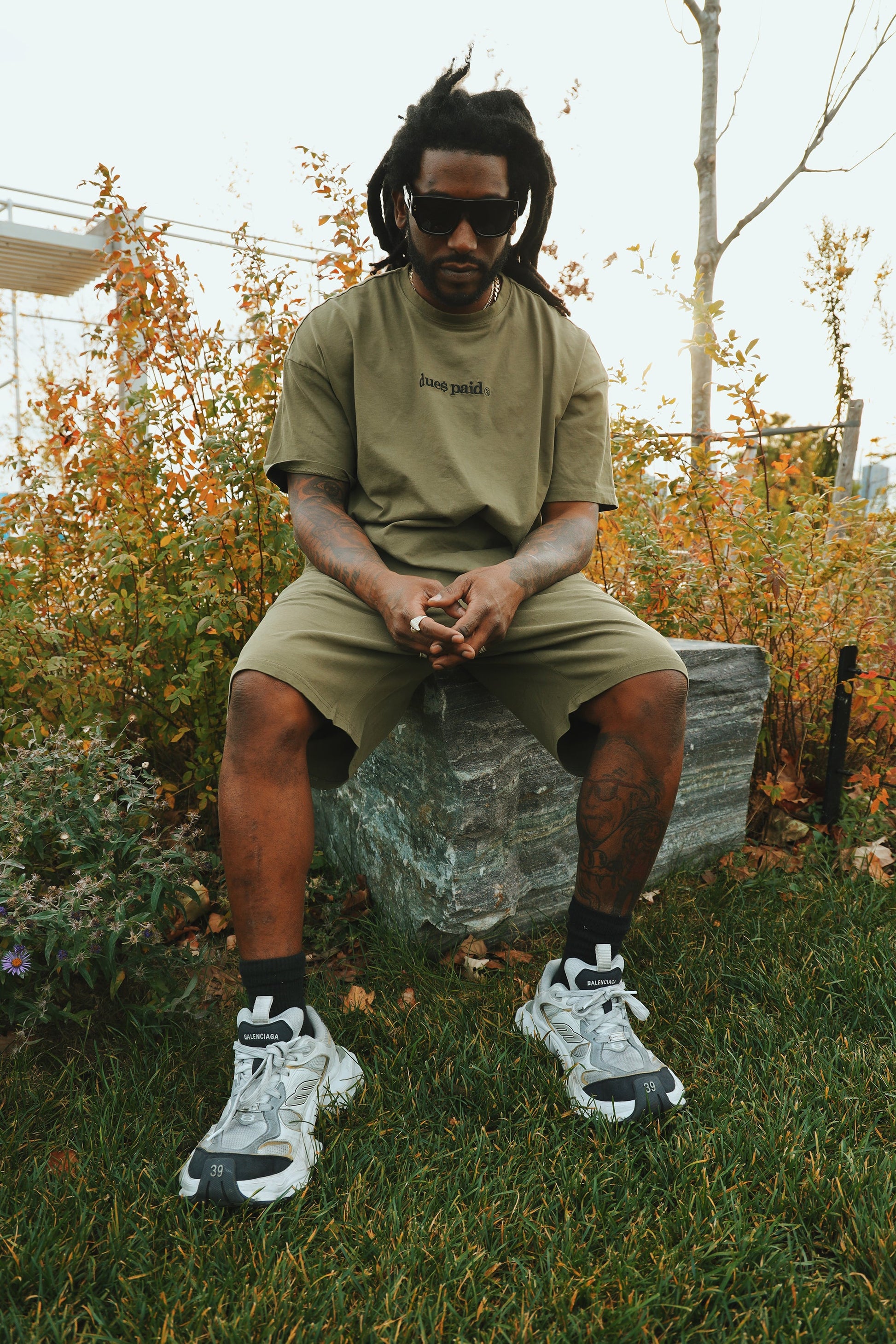 Fly Supply Co Fly Supply Co Dues Paid (Military Green - Oversize Shirt)
