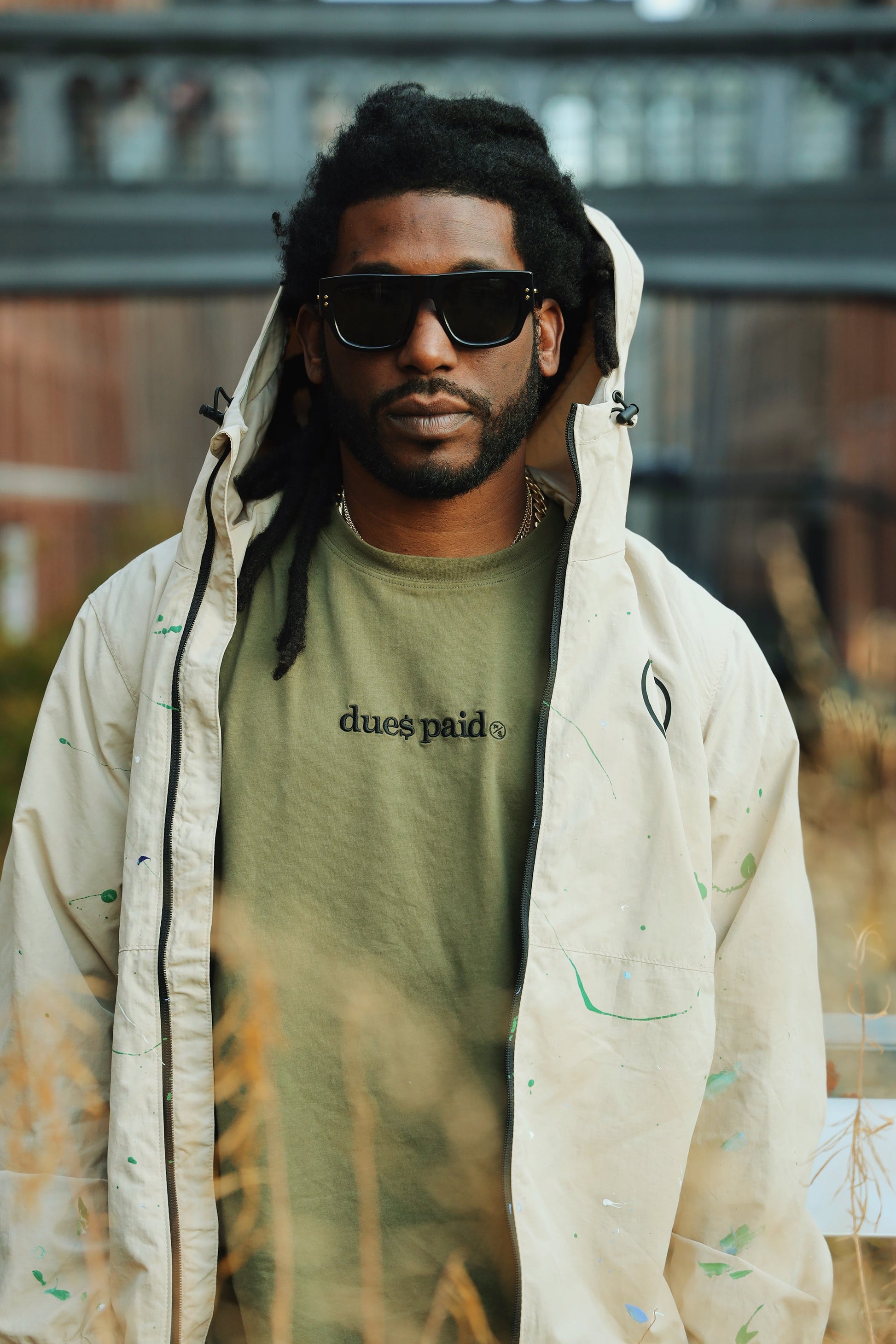 Fly Supply Co Fly Supply Co Dues Paid (Military Green - Oversize Shirt)