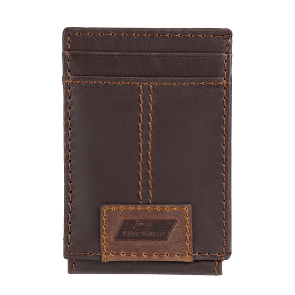 Genuine Dickies Men's RFID Leather Magnetic Front Pocket Wallet EasyOptionXY LLC