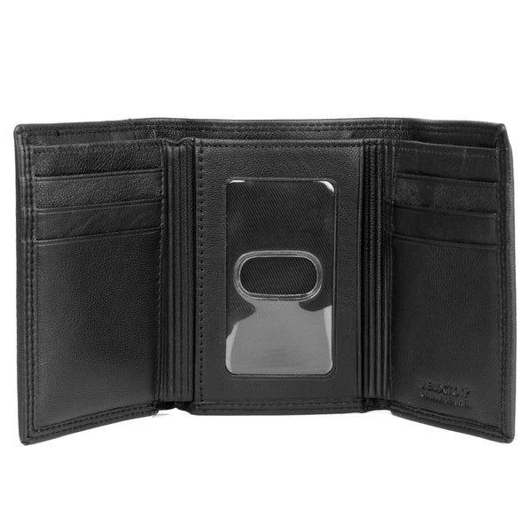 J. Buxton Men's Emblem ID Three-Fold Leather, Black EasyOptionXY LLC