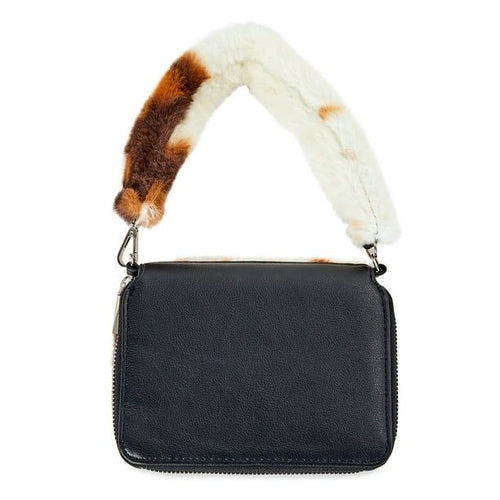 No Boundaries Women's Anika Fur Wallet Brown White Cow Print EasyOptionXY LLC