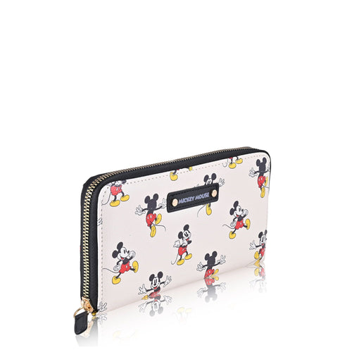Disney Women's Mickey Mouse Zip Around Wallet, White EasyOptionXY LLC